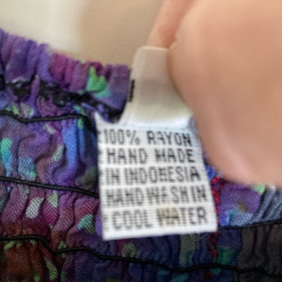 Hippie Patchwork Womens Multicolor Sleeveless Dress Size Large‎ Blue Purple - Picture 3 of 10